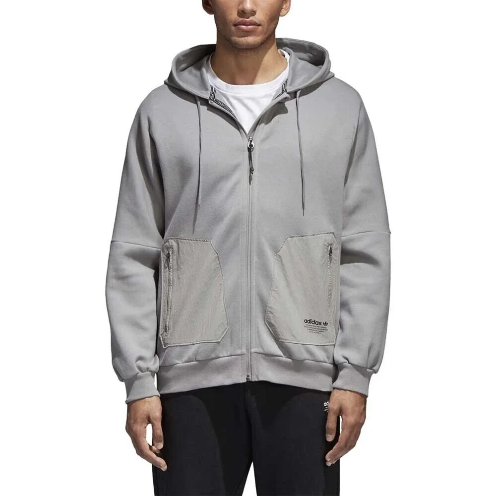 NWT! ADIDAS‎ ORIGINALS NMD TREFOIL ZIP HOODIE CE1619 GRAY LARGE